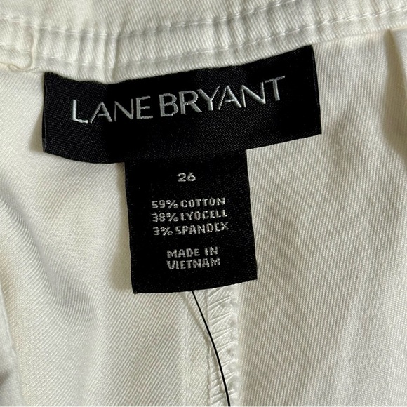 Lane Bryant New Classic White Longer Length Cotton Blend shorts size 26 - Picture 8 of 8